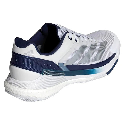 Chaussures de padel Adidas CrazyQuick Boost White Silver / Dark Blue