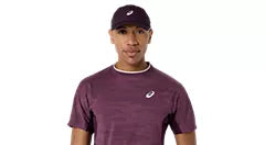 Tee Shirt Asics Match Jacquard SS Top Dark Aubergine