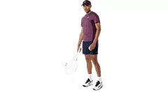 Tee Shirt Asics Match Jacquard SS Top Dark Aubergine