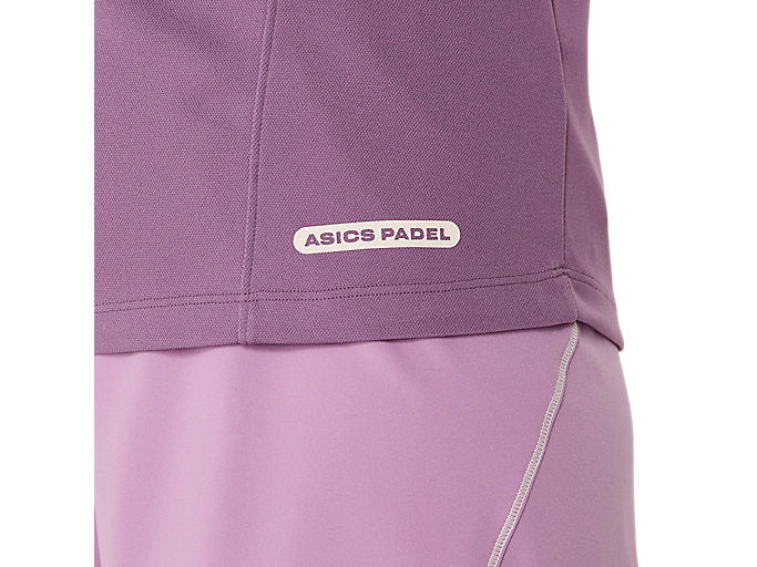 Débardeur Asics Padel Court Tank Dark Ube en action sur le terrain