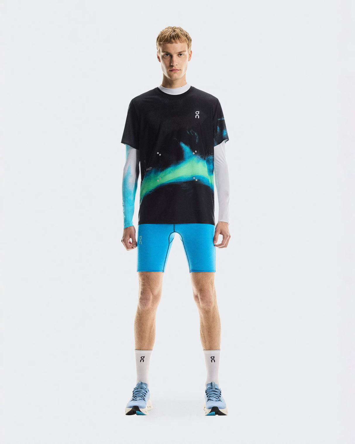 Tee Shirt On Pace Mesh T Black Horizon