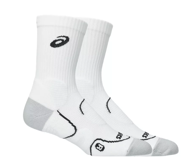 Chaussettes de padel Asics Court+ Tennis Crew Brillant White