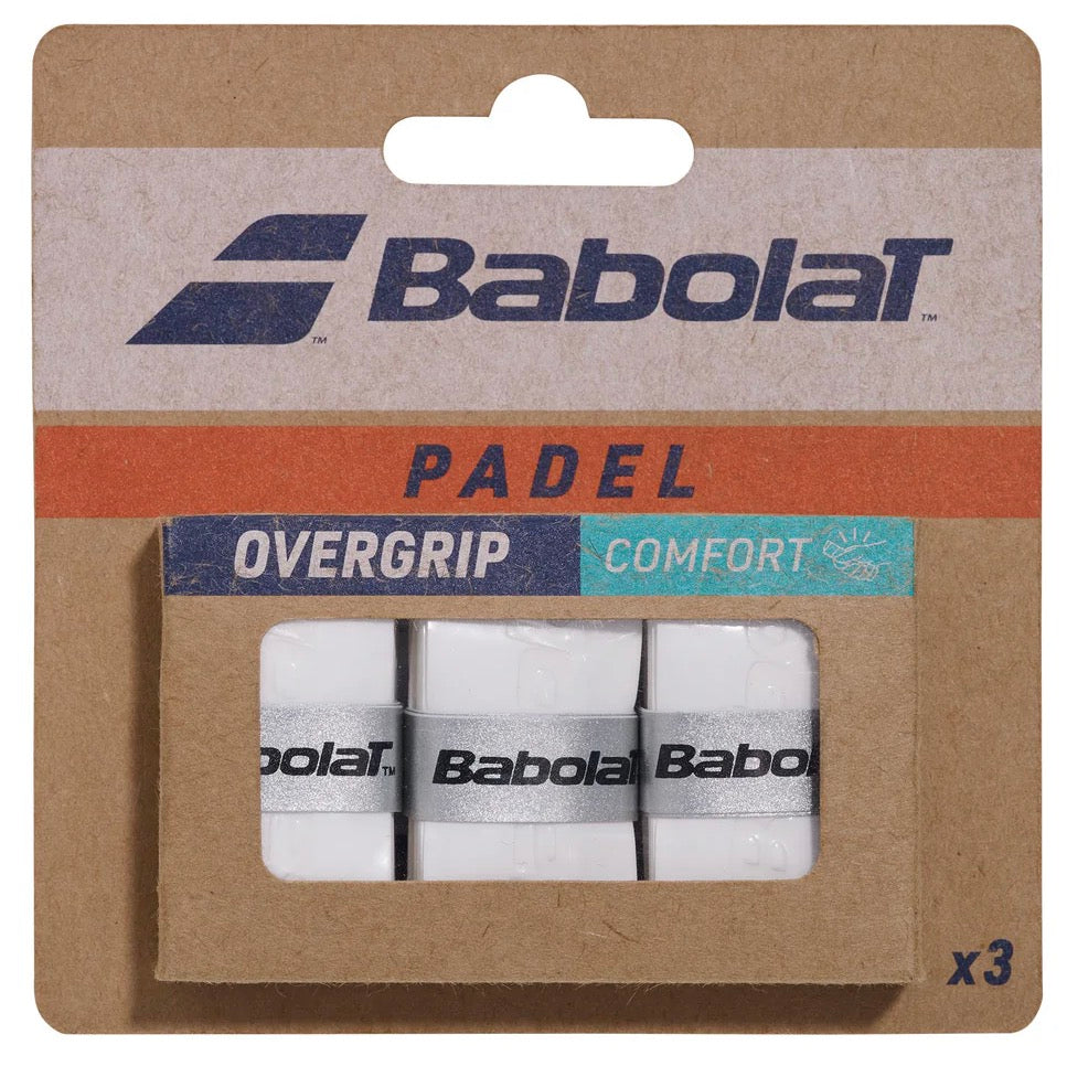 Pack de 3 surgrips de padel Babolat Comfort - Blanc