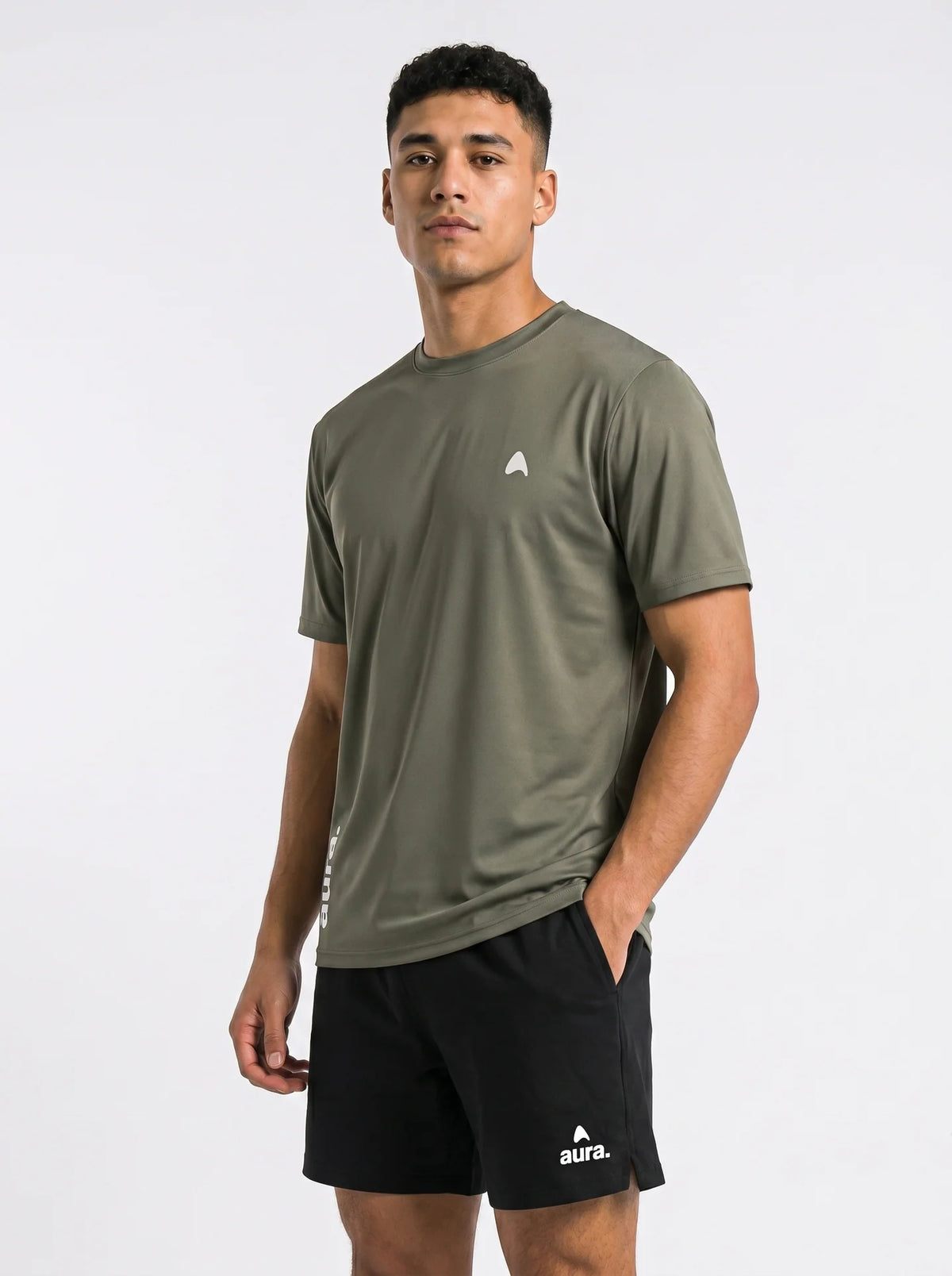 Tee Shirt de Padel Aura Performance - Kaki