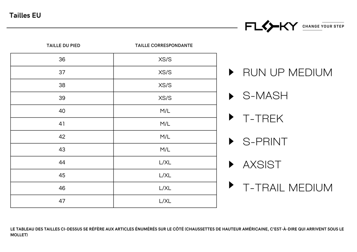 Chaussettes Floky S-Mash 2.0 Noir