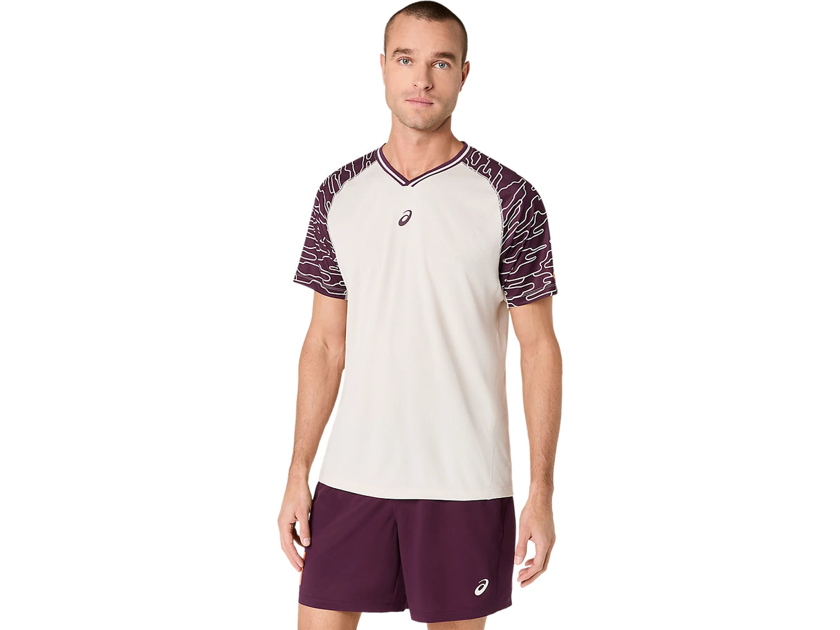 Tee Shirt de Padel Asics Court SS Top - Soft Oat