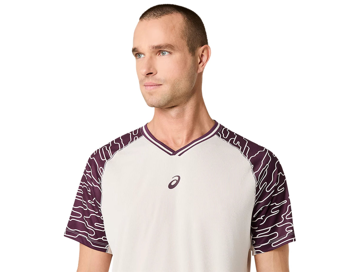 Tee Shirt de Padel Asics Court SS Top - Soft Oat