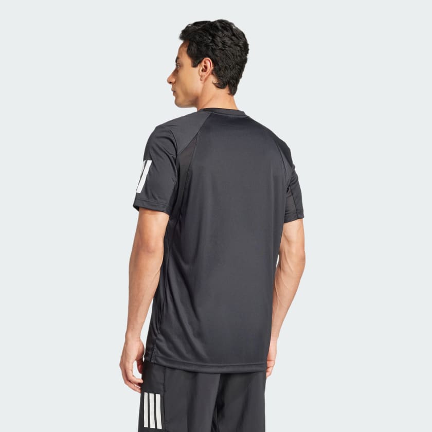 Tee Shirt Adidas Club 3 Stripes Black