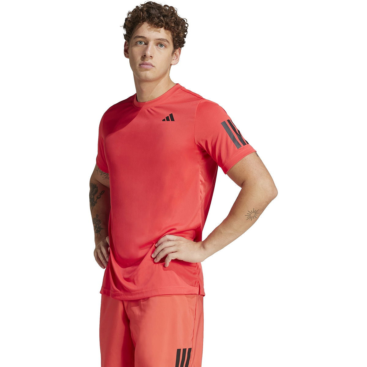 Tee Shirt Adidas Club 3 Stripes Better Scarlet