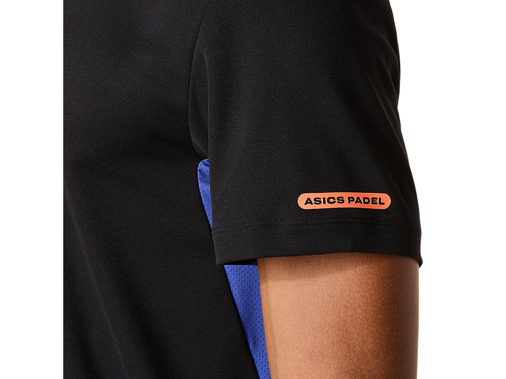 Tee Shirt Asics Padel Court SS Top Performance Black / Dark Cobalt