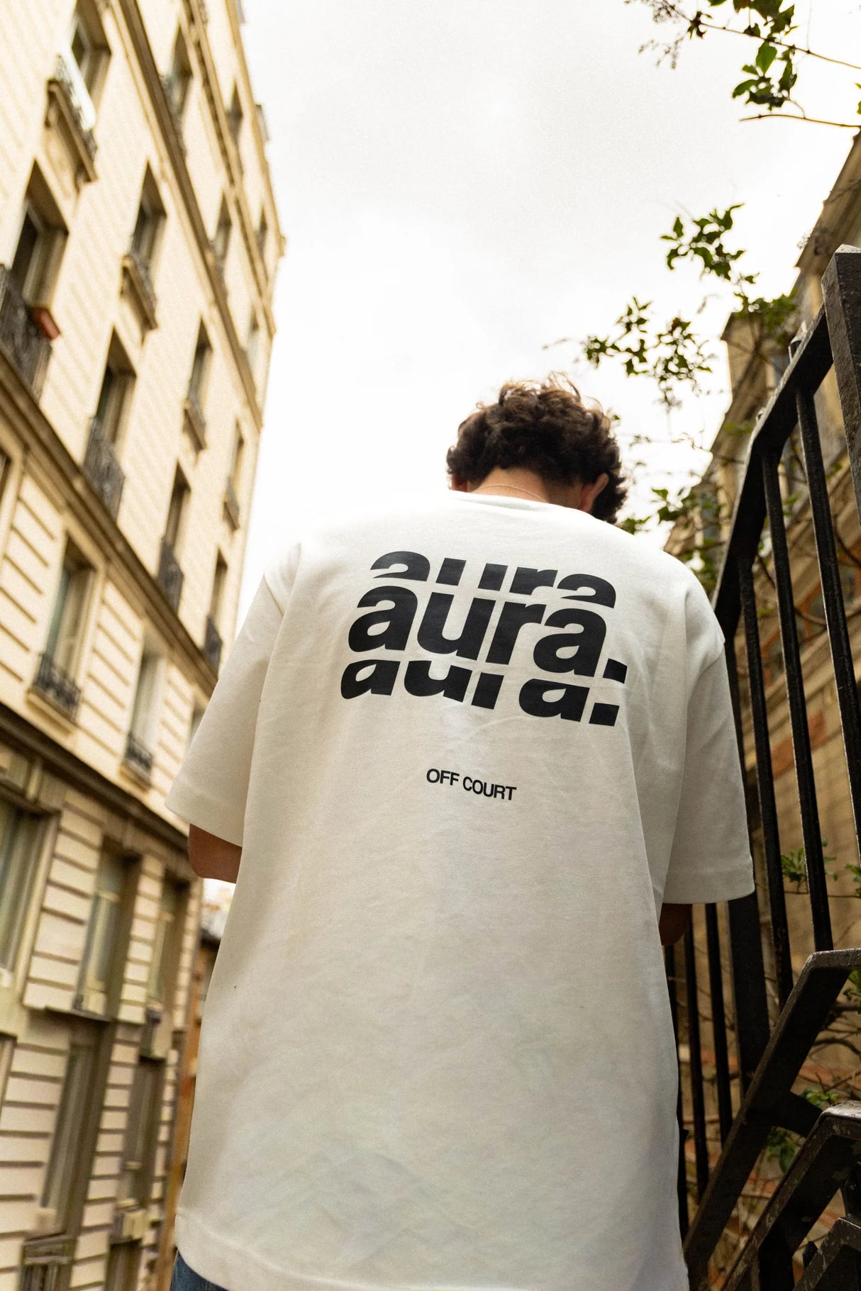 Tee Shirt de Padel Aura Off Court - Off White