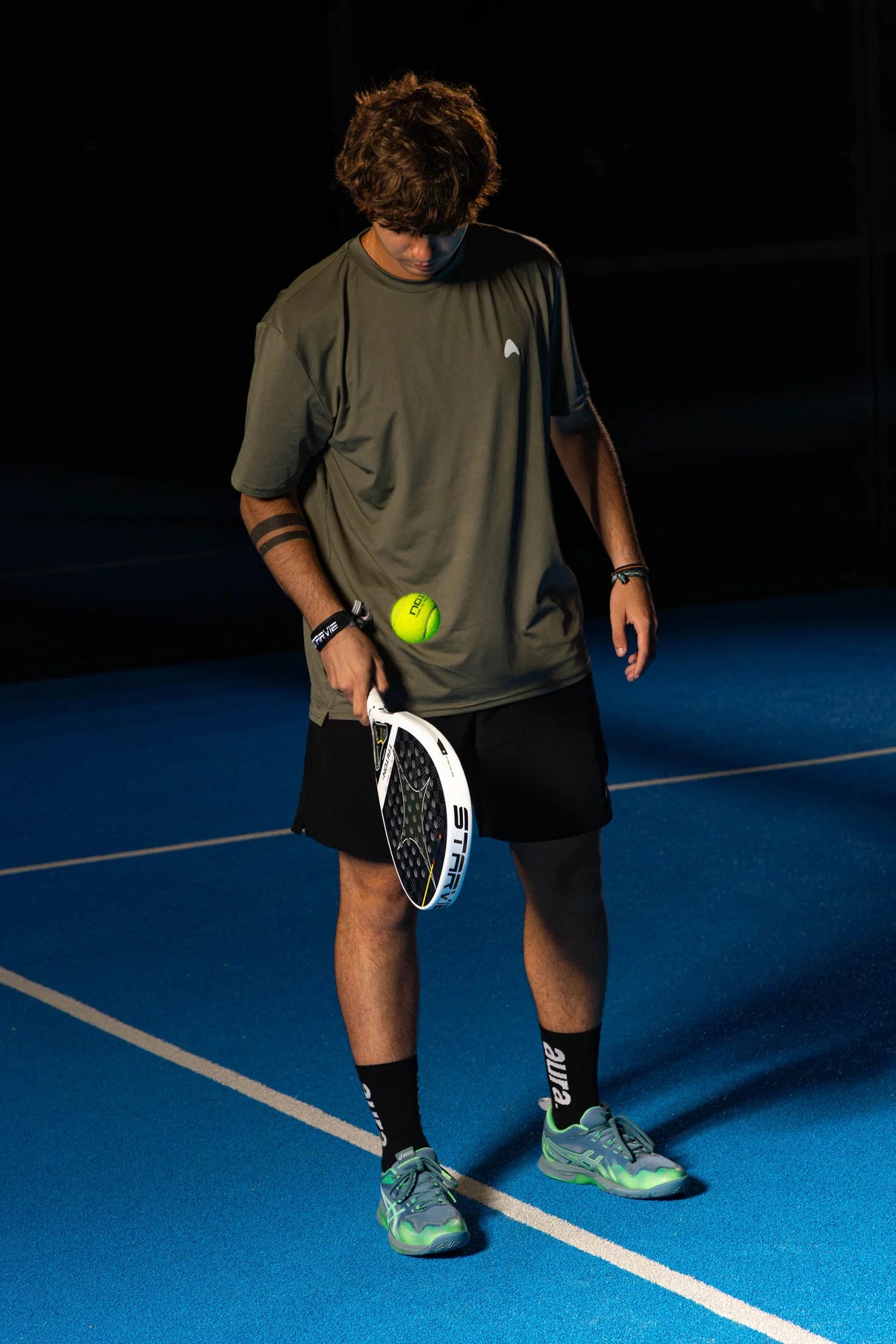 Tee Shirt de Padel Aura Performance - Kaki