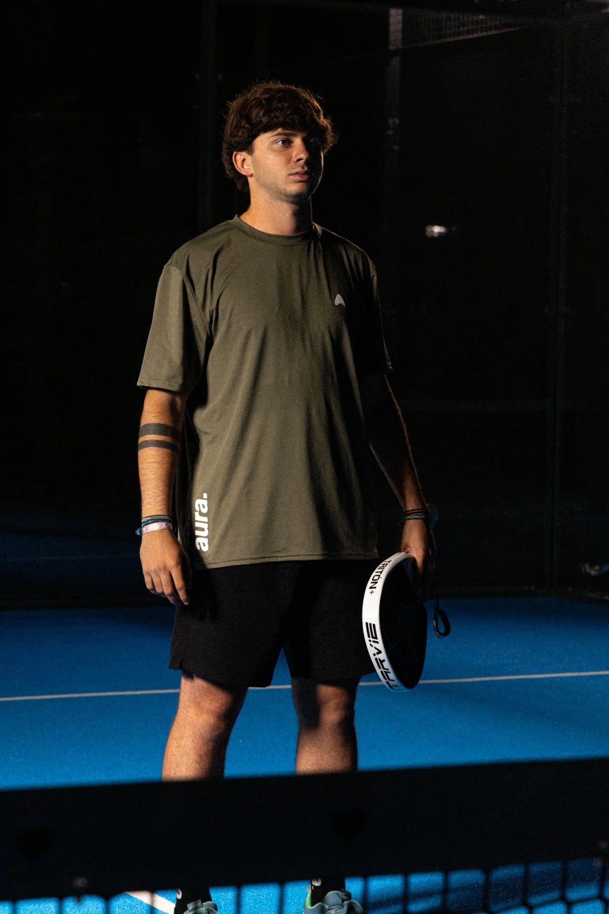 Tee Shirt de Padel Aura Performance - Kaki