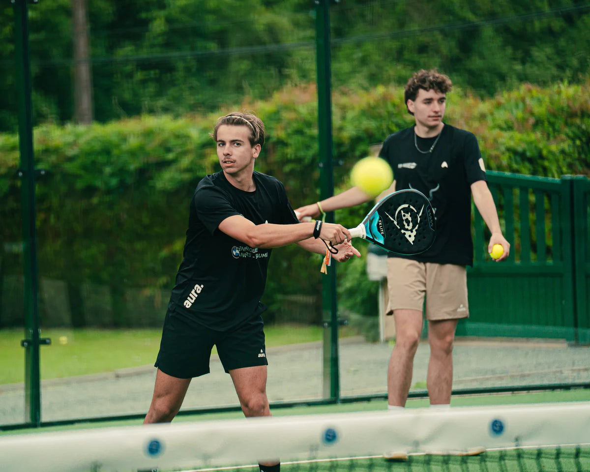 Tee Shirt de Padel Aura Performance - Noir