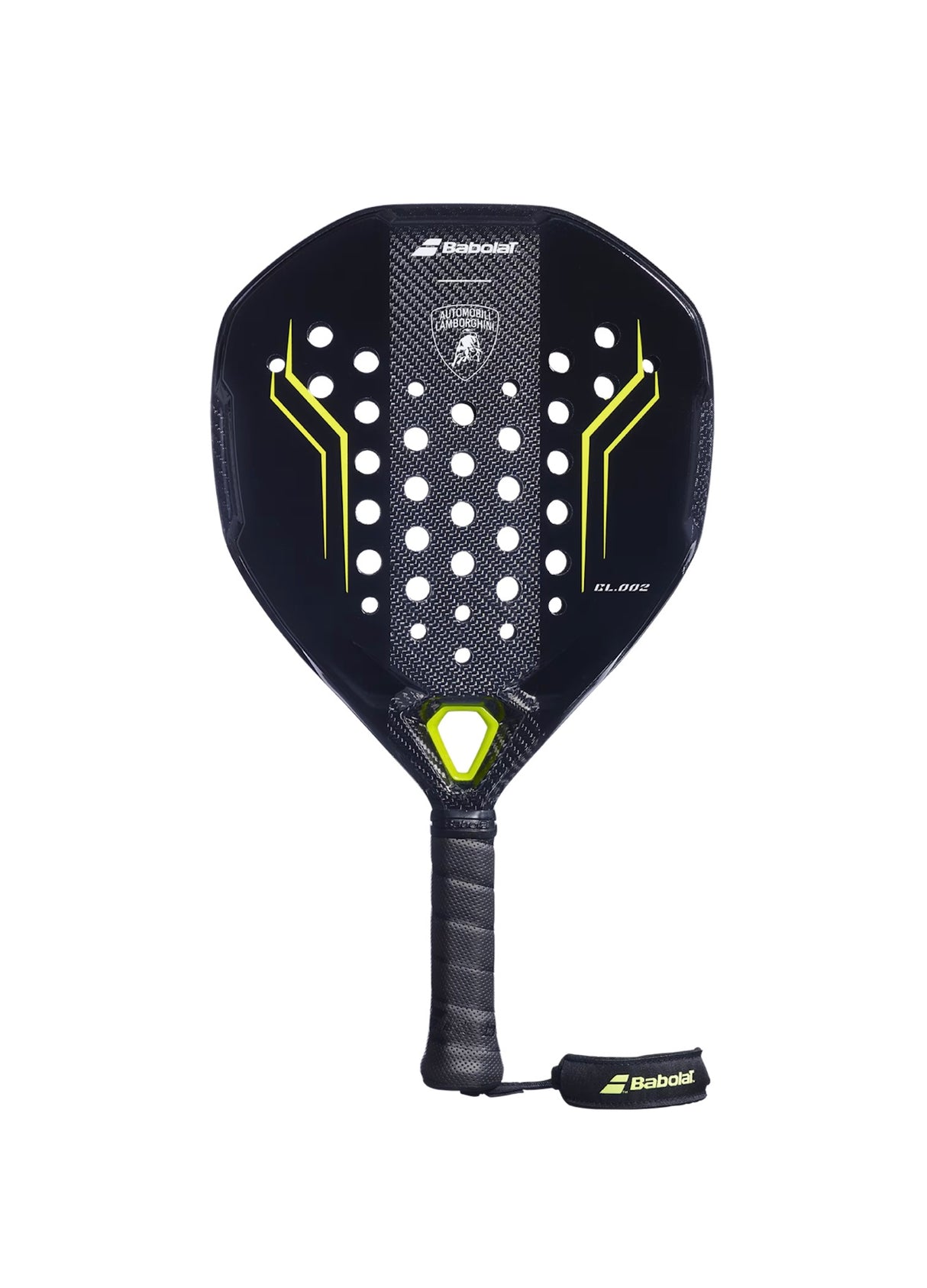 Finition carbone 3K et mousse Bio EVA de la Babolat BL002 Black