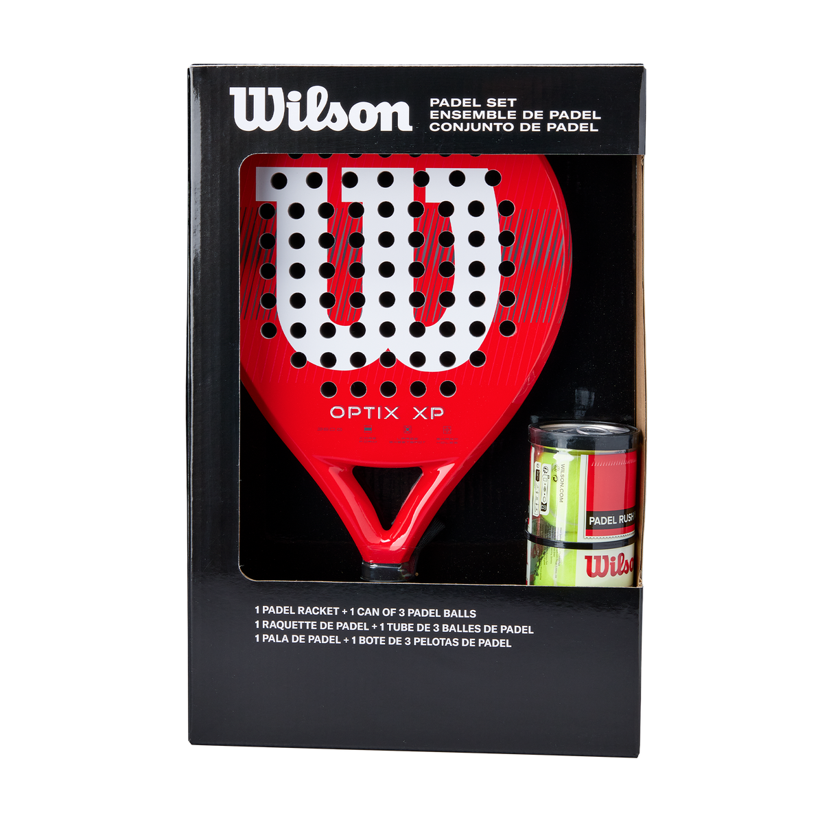 Pack de padel Wilson Optix V1 Red
