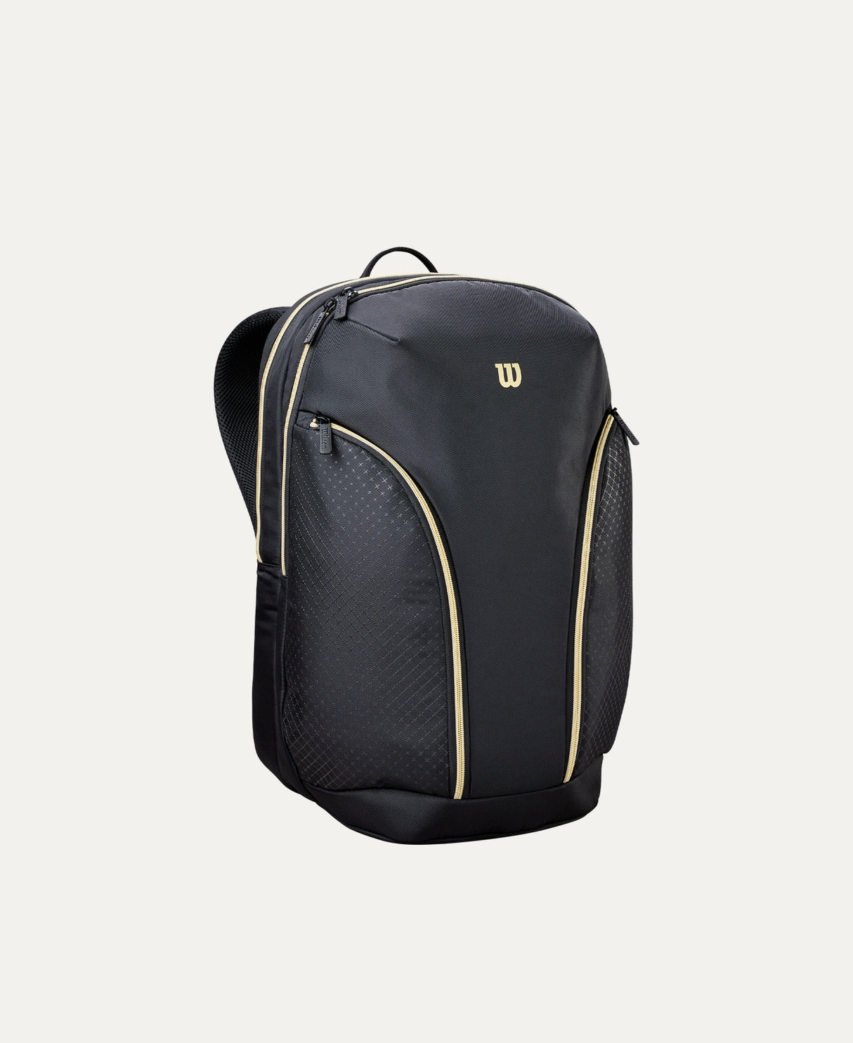 Sac à dos Wilson Defy V1 noir pour padel, avec compartiments spacieux et design fonctionnel pour équipement sportif.