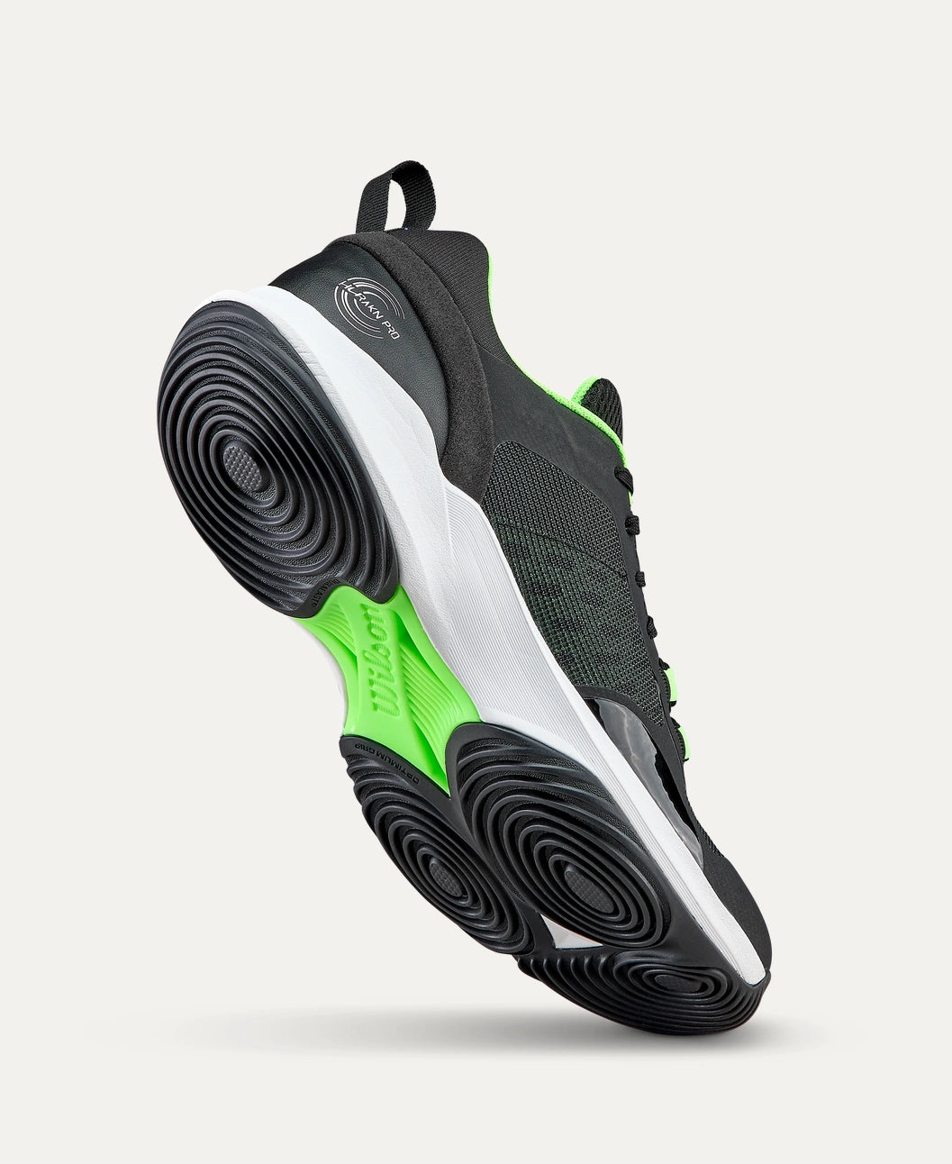 Chaussures de padel Wilson Hurakn Pro V2 Black White Green Gecko