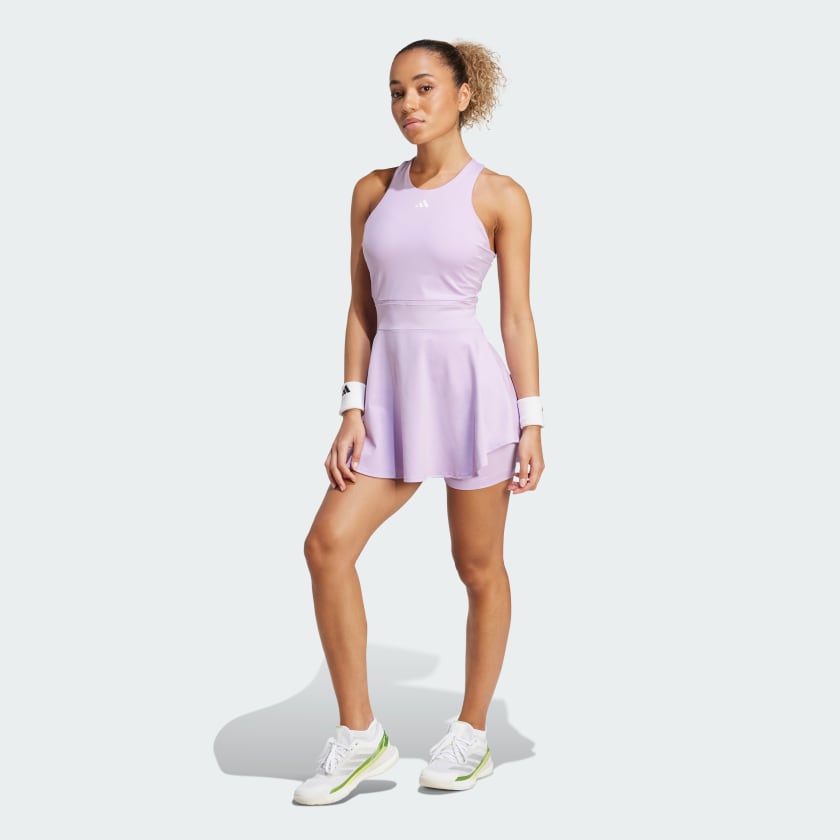 Comfortable and breathable Adidas Y-Dress Powder Plum for tennis.