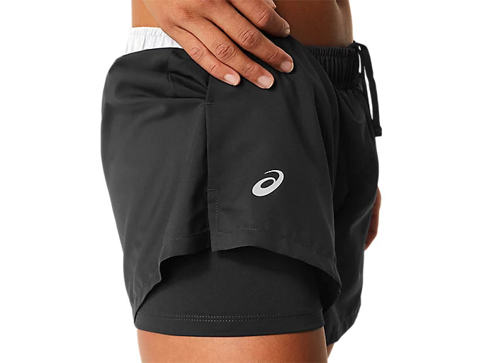 Asics Court Short Performance Black détail tissu