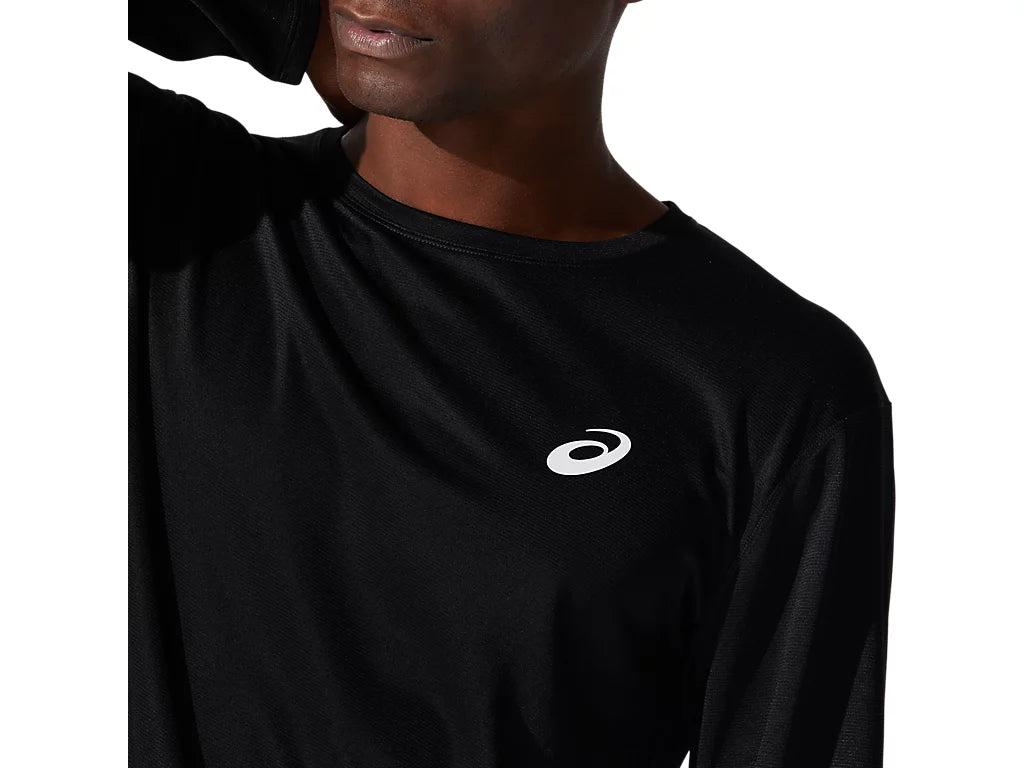 Détail du tissu respirant du Tee Shirt LS Black