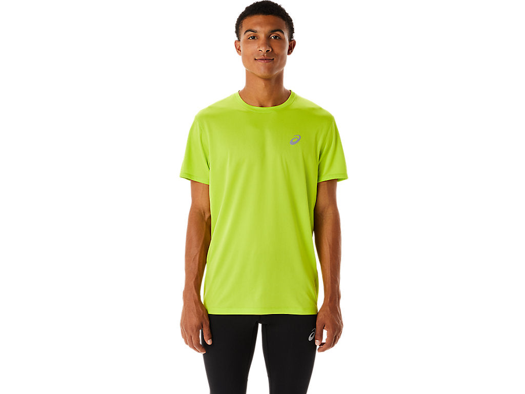 Vue avant du Tee Shirt Asics Jaune