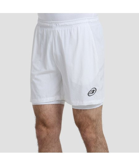 Vue avant du Short Bullpadel Usela Blanc