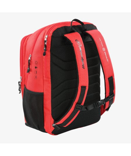 Sac à dos Bullpadel Vertex Rouge porté sur le dos