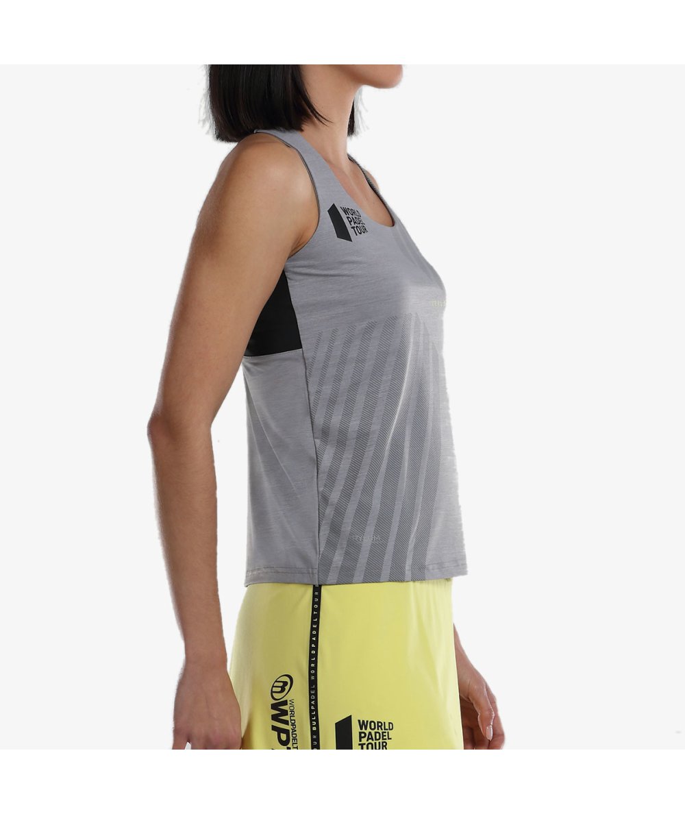 Vue arrière du débardeur Bullpadel LLAVE Gris