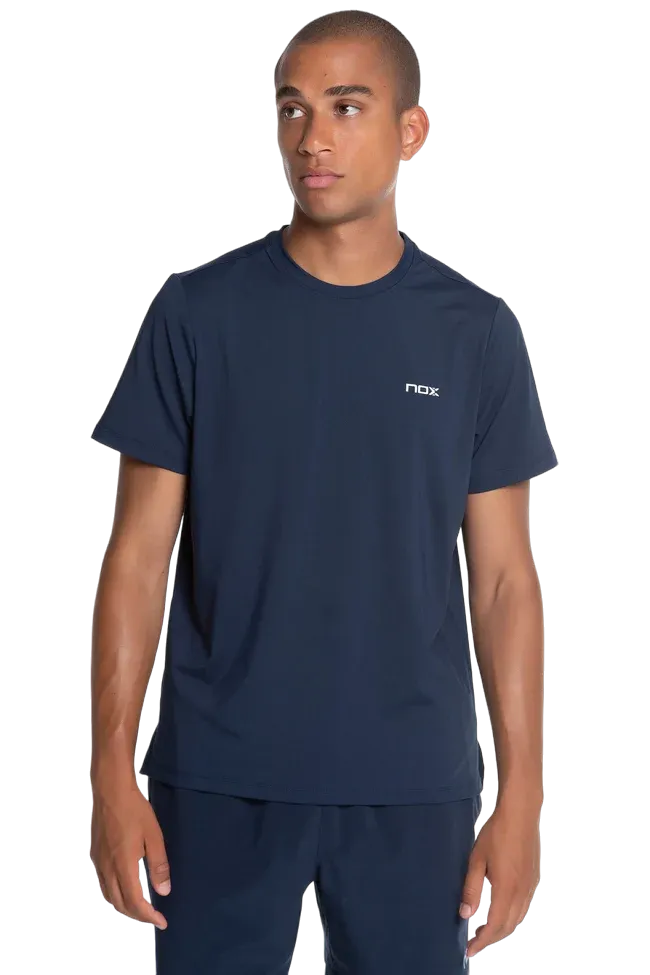 Vue latérale du Tee Shirt Nox Team Bleu Marine