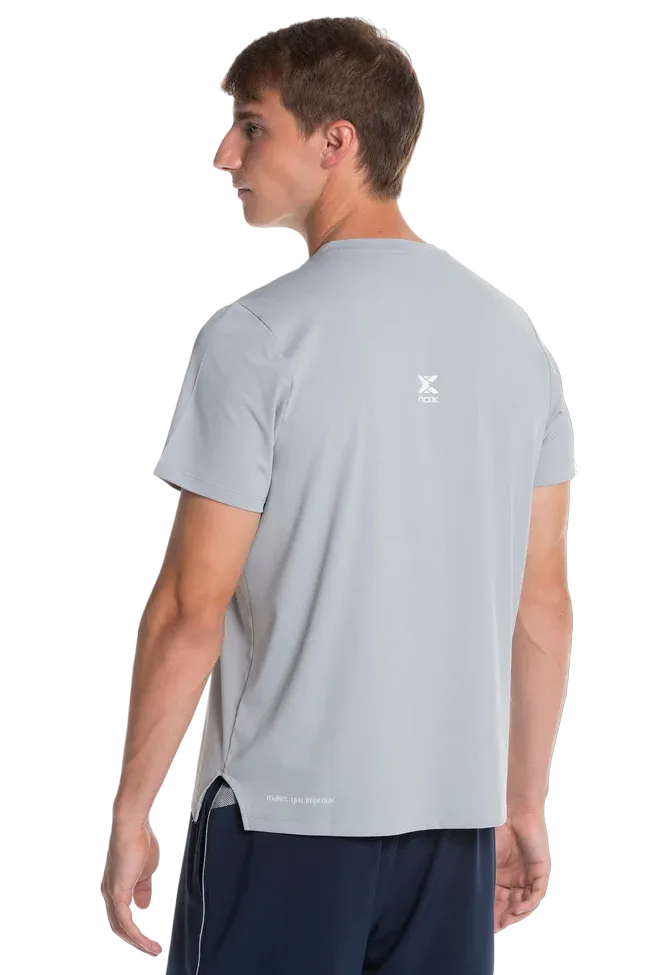 Vue latérale du Tee Shirt Nox Team Gris