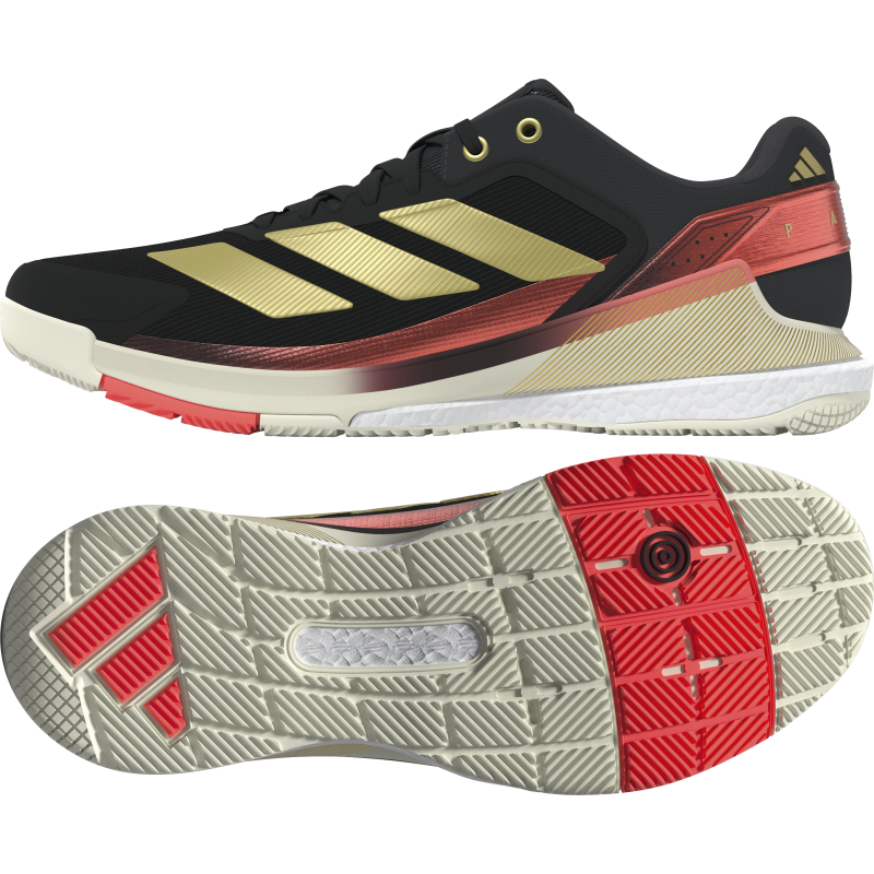 Chaussures de padel Adidas CrazyQuick Boost Core Black / Gold Met