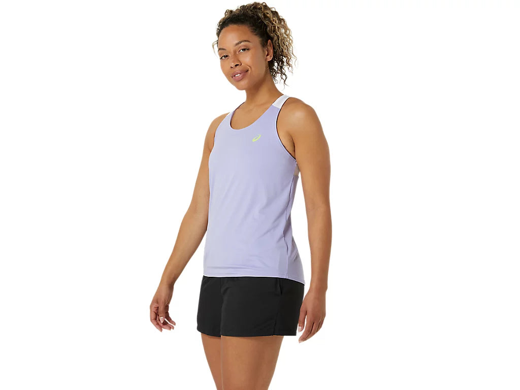 Détail tissu du Débardeur Asics Court Tank Vapor White