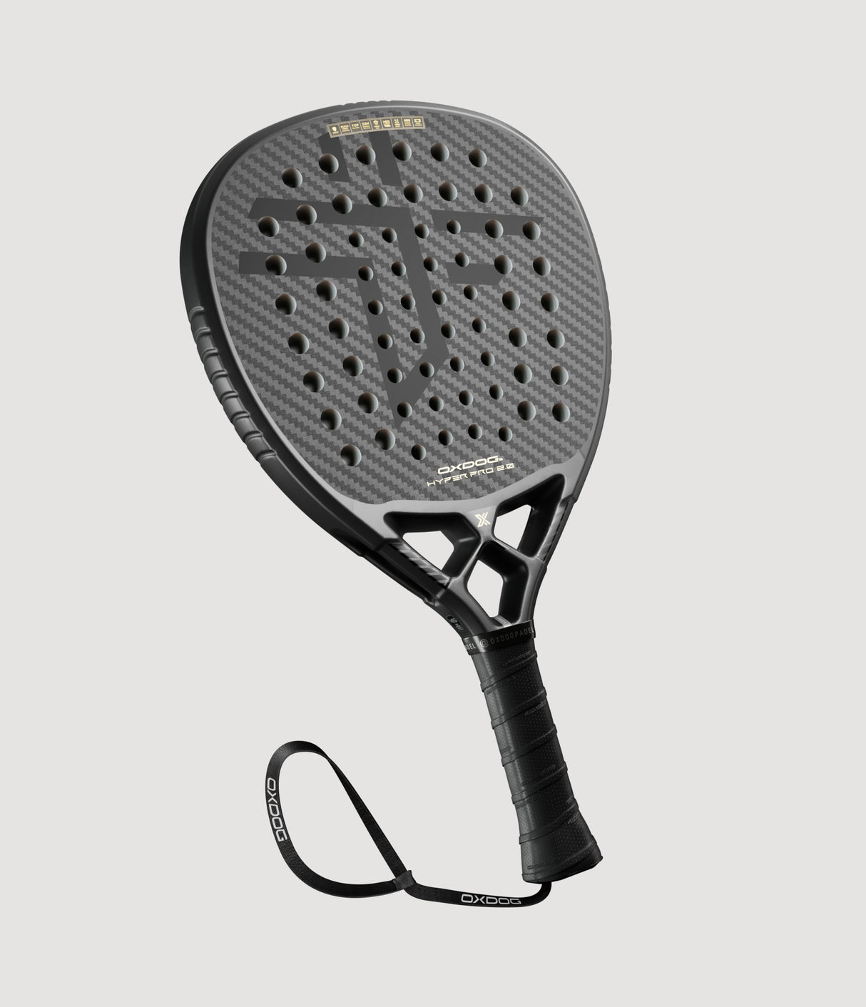 Vue latérale Raquette Oxdog Hyper Pro 2.0