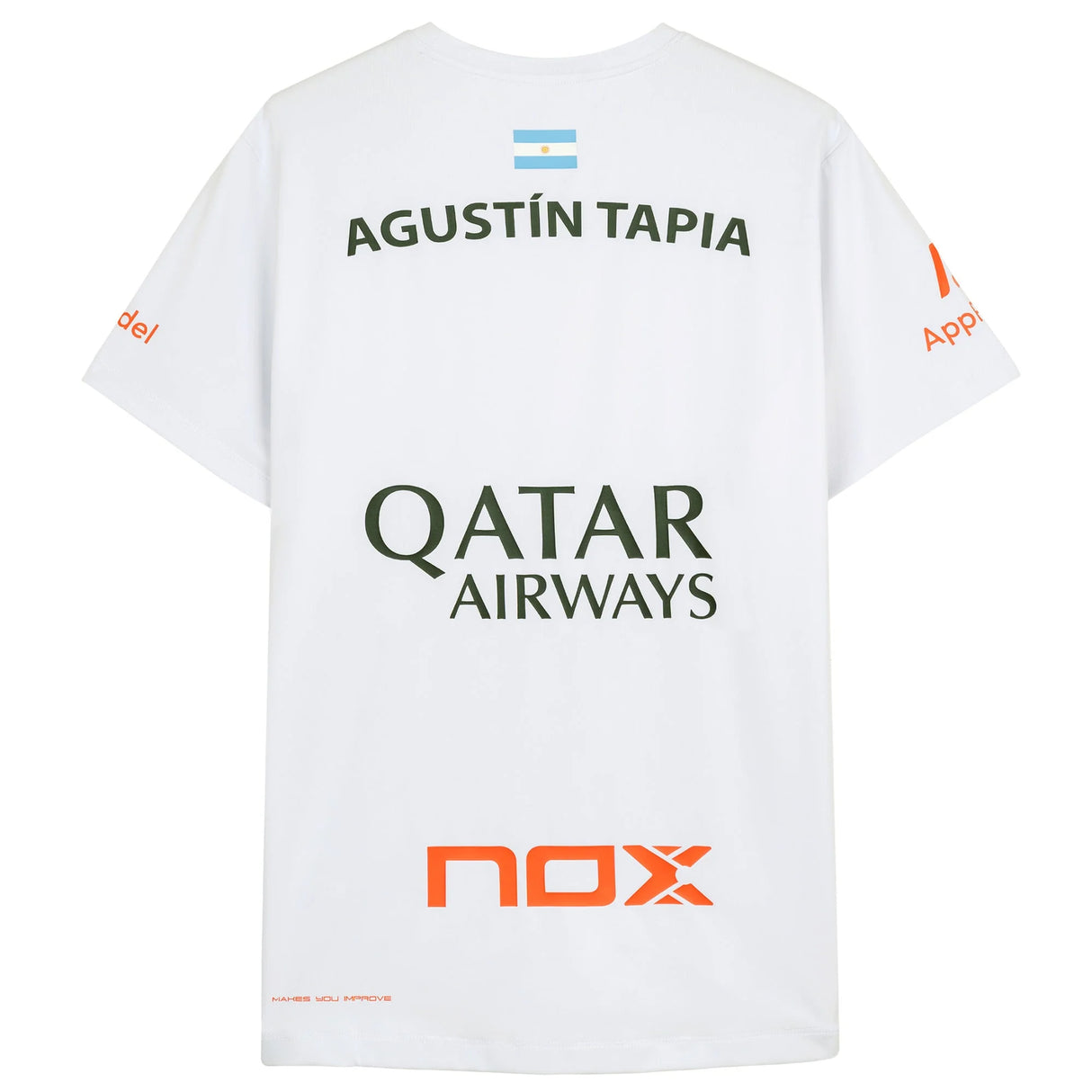 Maillot Nox Sponsors Agustin Tapia 2025 Blanc vue de face