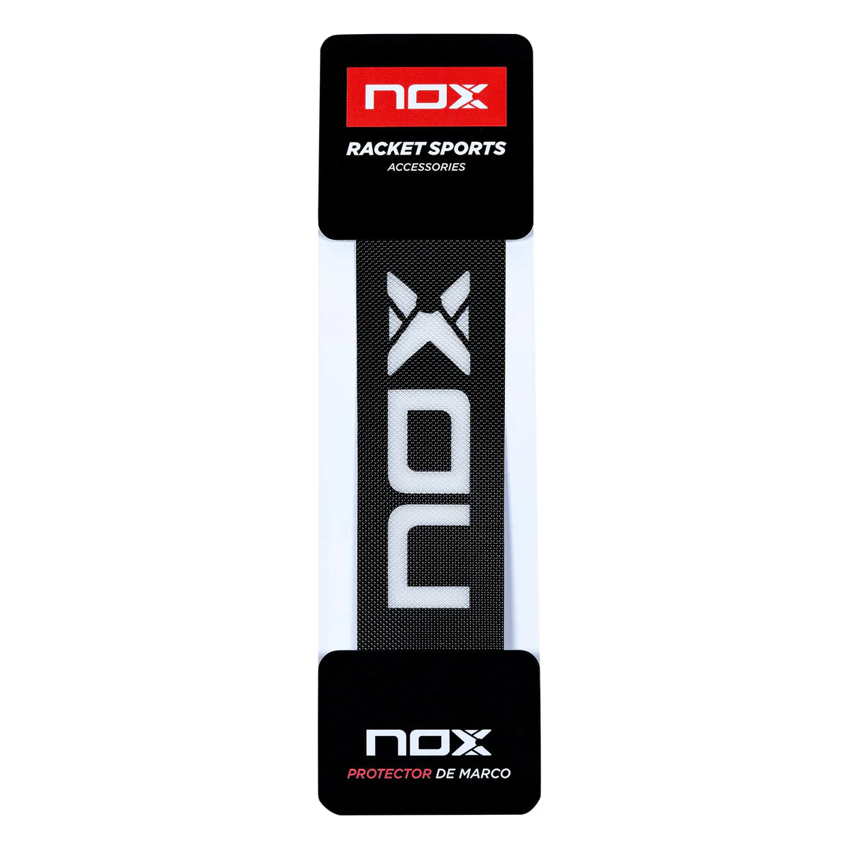 Vue avant de la protection de raquette NOX pour padel