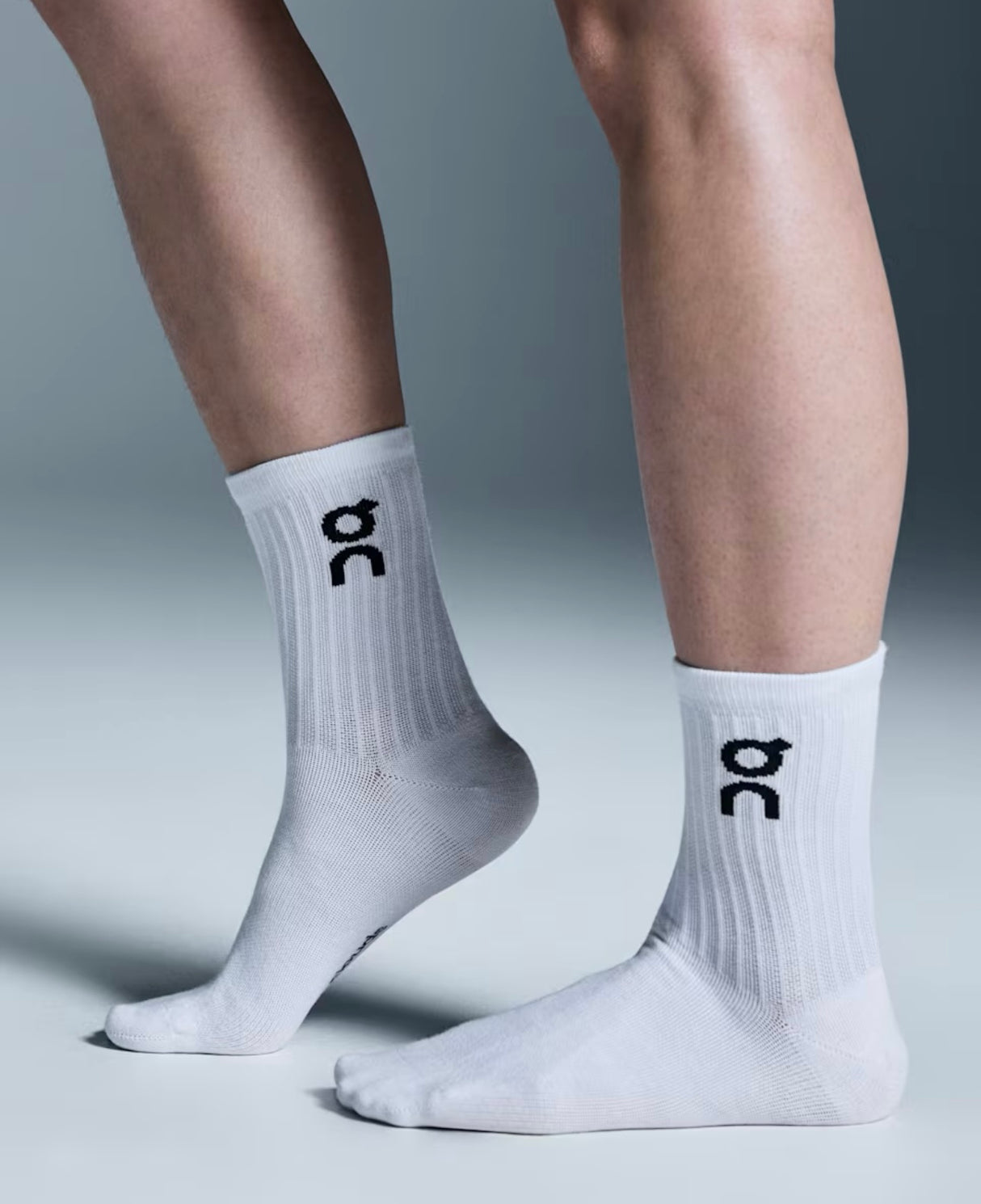 Chaussettes On Logo Sock High 3P White vue avant