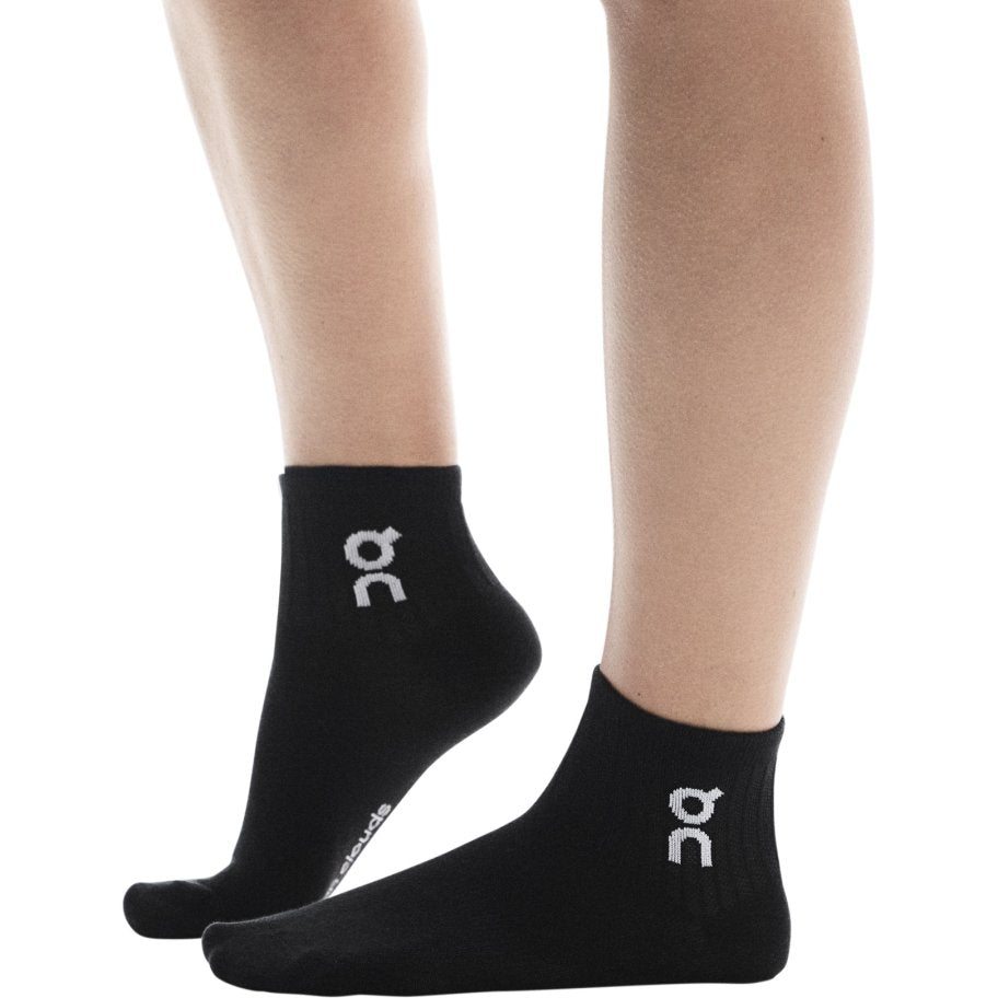 Chaussettes On Logo Sock Mid Black vue principale