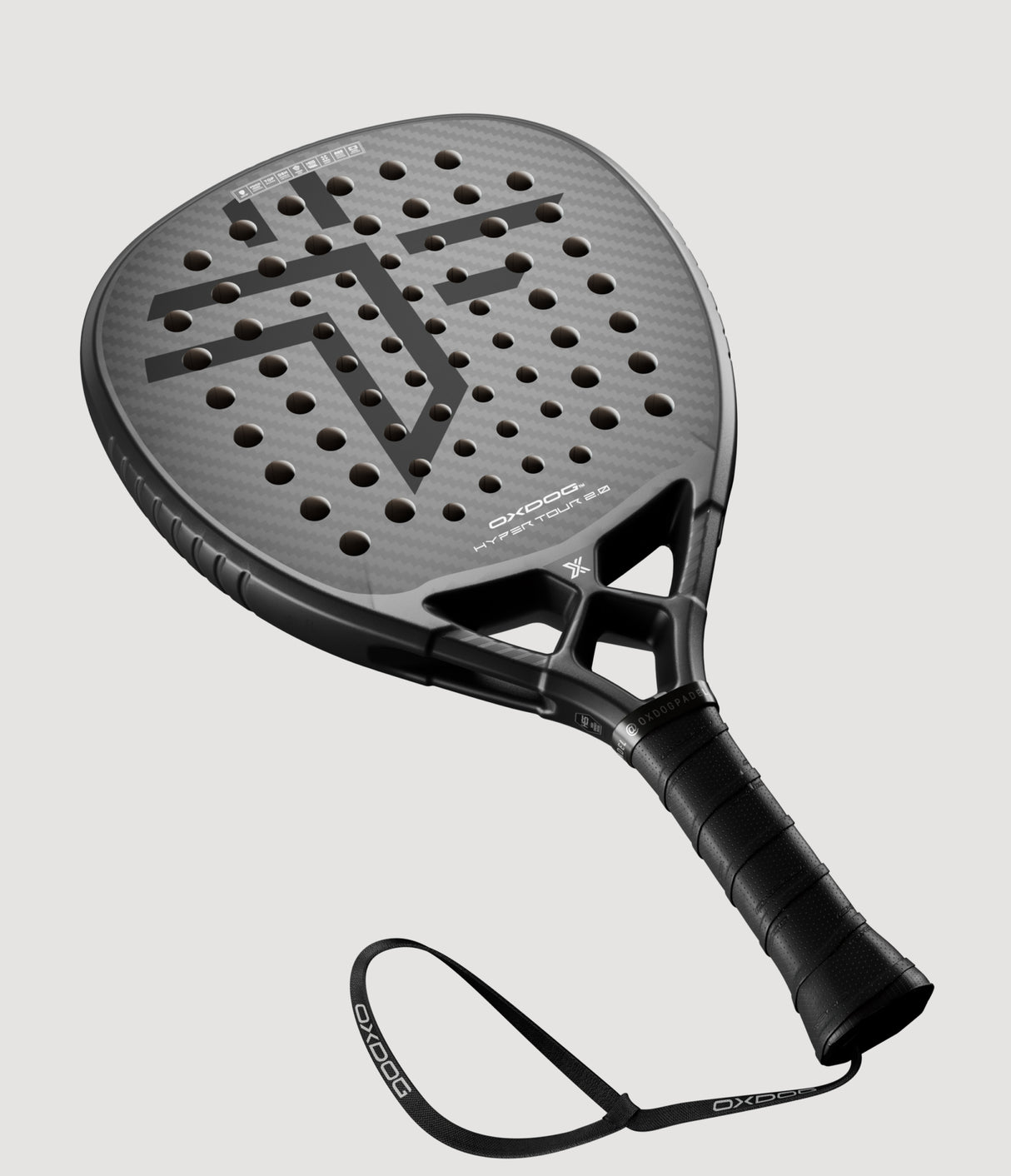 Surface rugueuse de la Raquette Oxdog Hyper Tour 2.0