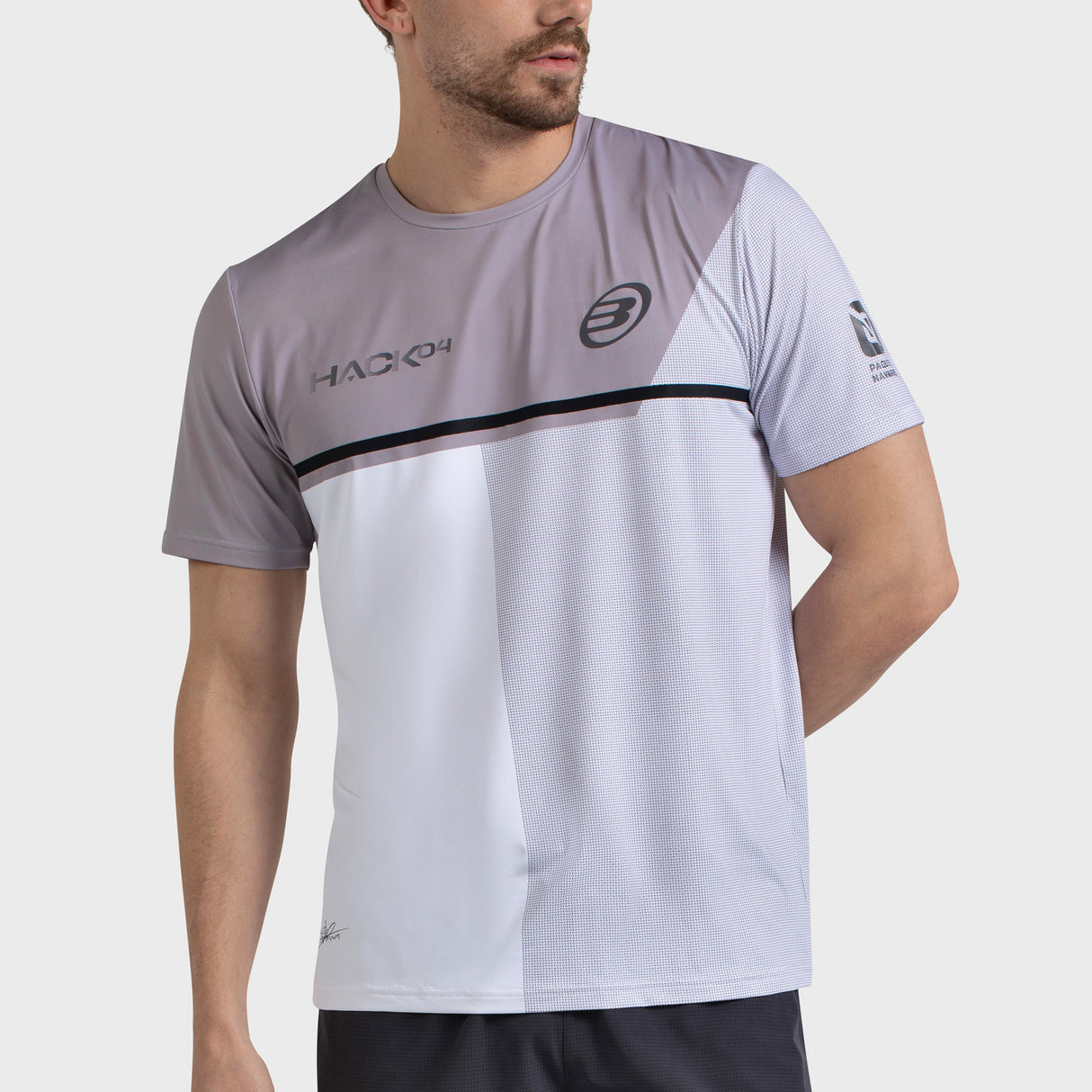 Tee Shirt de padel Bullpadel Paquito Navarro 26I Blanco