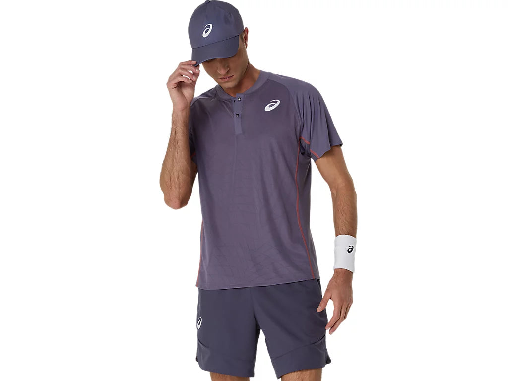Polo Asics Match Actibreeze Greyish Purple vue de face