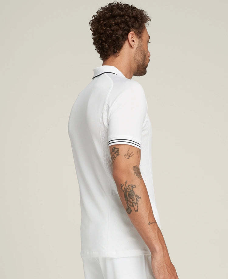 Polo Wilson Bela Seamless Blanc détail tissu