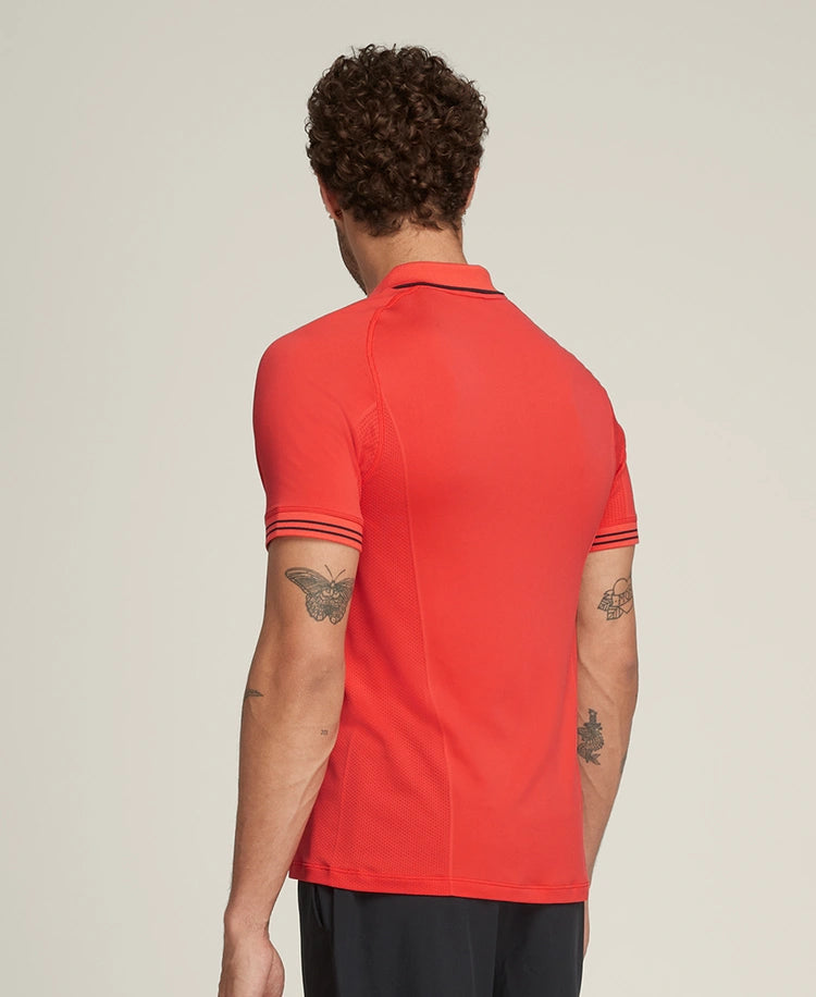 Polo Wilson Bela Seamless Rouge détail tissu
