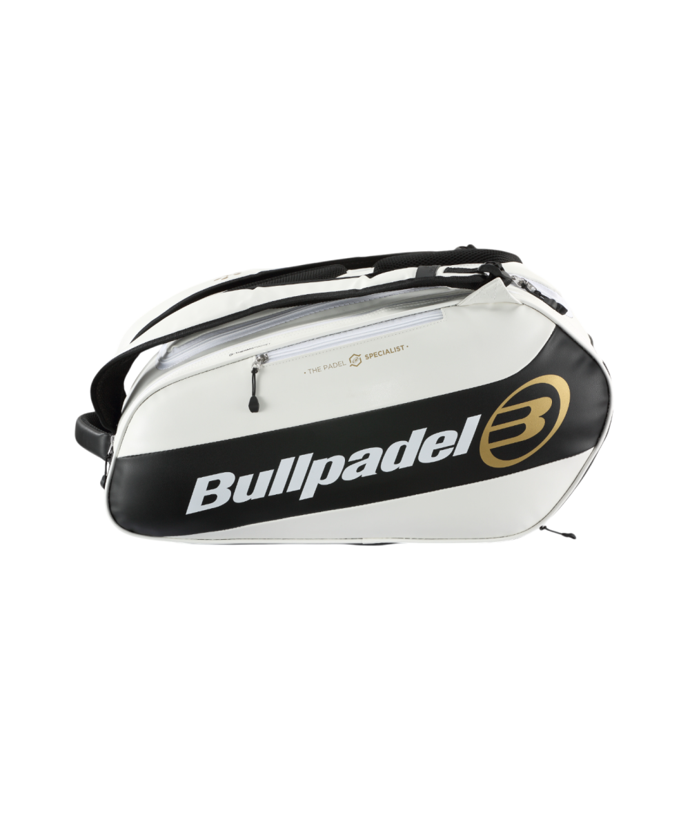 Vue latérale du Sac Bullpadel Vertex Premier Padel Blanc