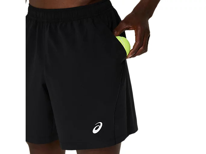 Détail tissu respirant Short Asics Court Performance Black