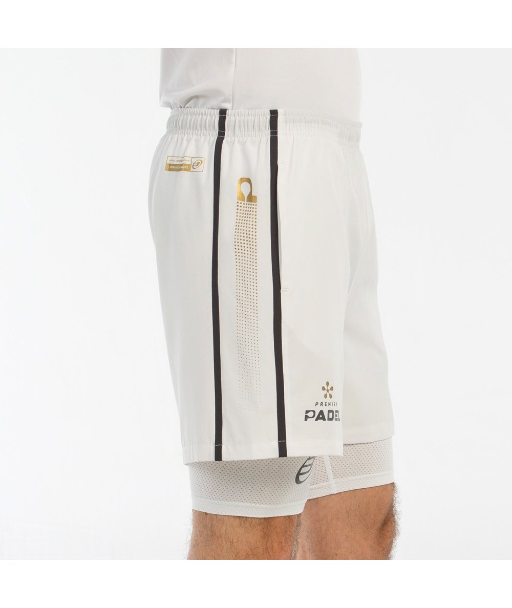 Dos du Short Bullpadel Barde Blanc