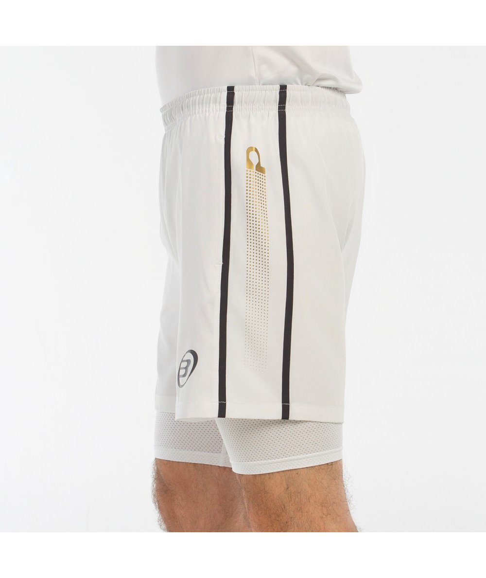 Profil du Short Bullpadel Barde Blanc