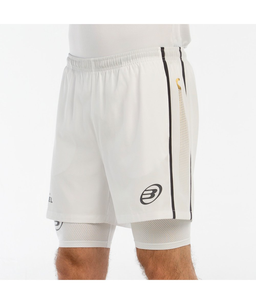 Détails du Short Bullpadel Barde Blanc