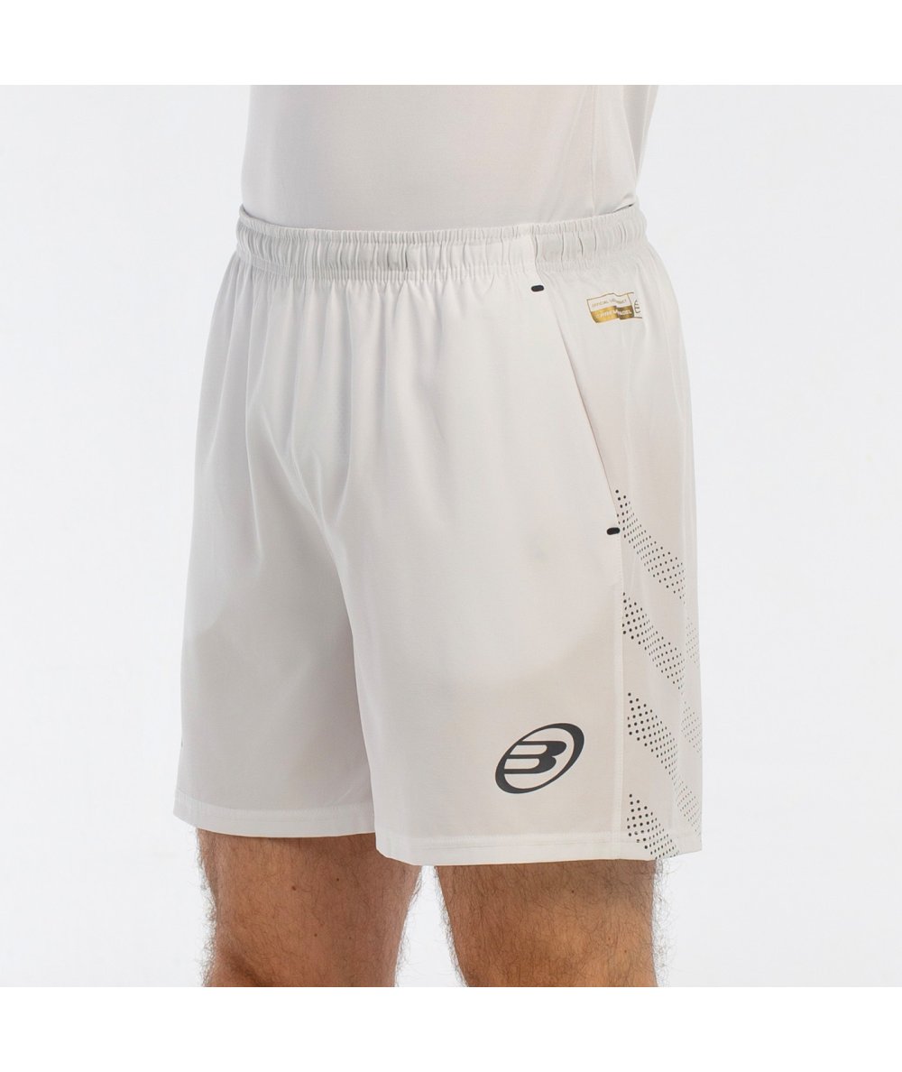 Short Bullpadel Brozo Blanc vue de face