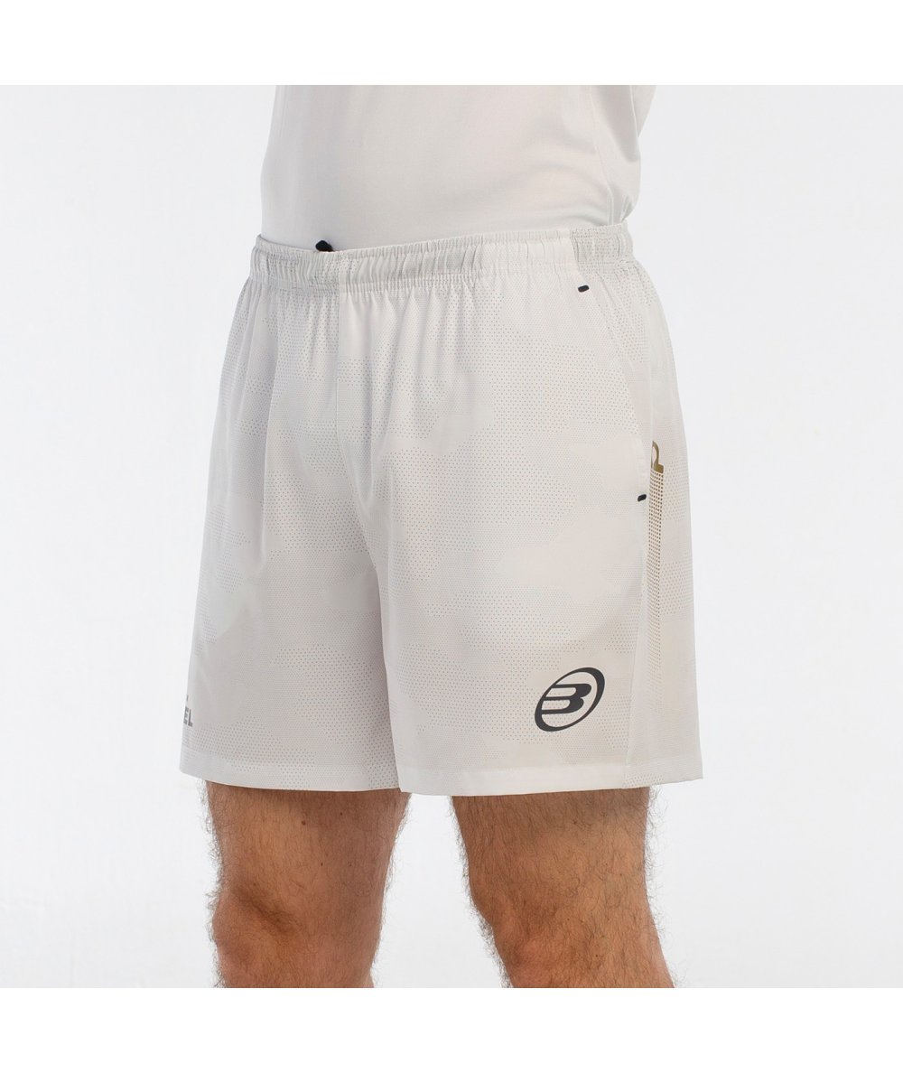 Short Bullpadel Bugle Blanc vue de face